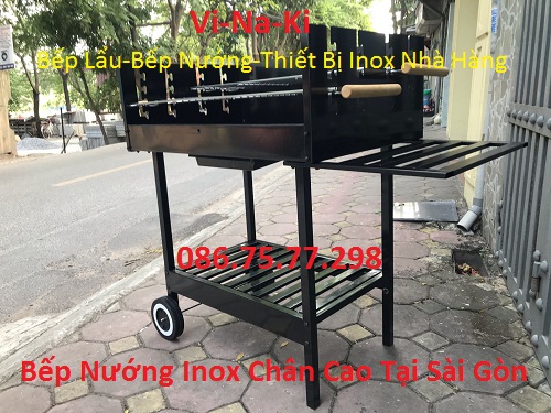 Bếp nướng inox chân cao tại Sài Gòn