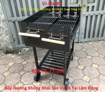 Bếp nướng không khói sân vườn tại Lâm Đồng