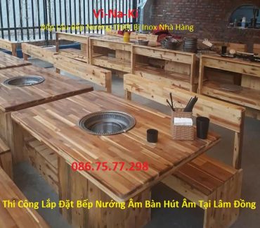 Thi công lắp đặt bếp nướng âm bàn hút âm tại Lâm Đồng