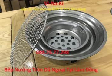 bếp nướng tròn dã ngoại tại Lâm Đồng