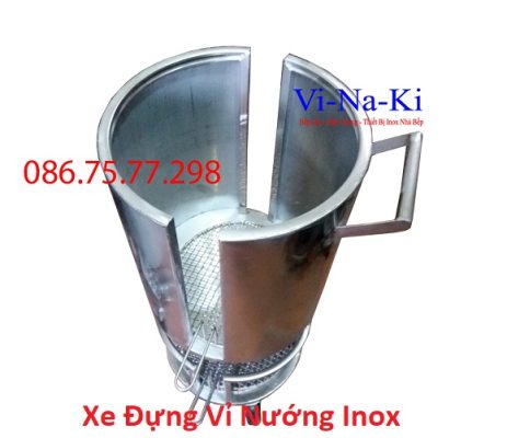 Xe đựng vỉ nướng inox