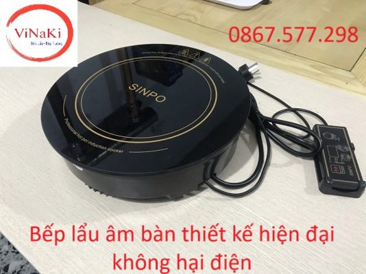 Bếp lẩu âm bàn thiết kế hiện đại không hại điện