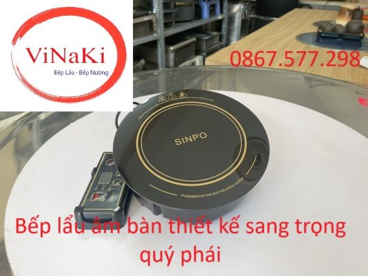 Bếp lẩu âm bàn thiết kế sang trọng quý phái