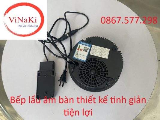 Bếp lẩu âm bàn thiết kế tinh giản tiện lợi