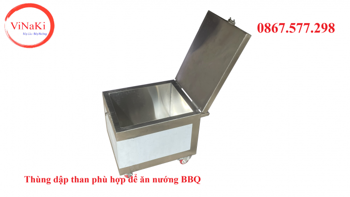 Thùng dập than phù hợp để ăn nướng BBQ