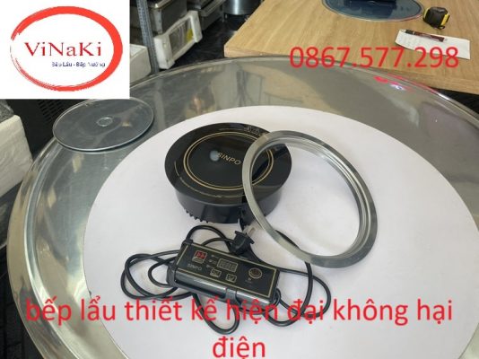 bếp lẩu thiết kế hiện đại không hại điện