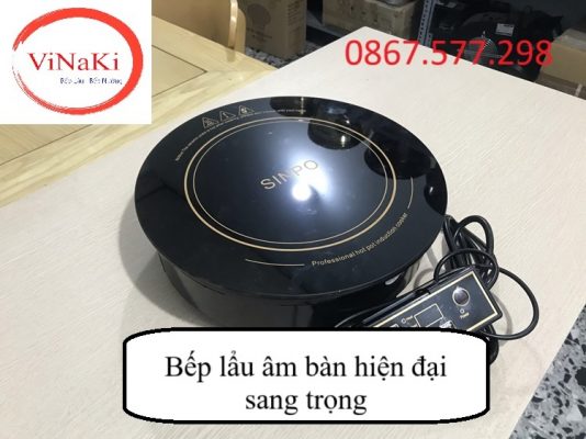 Bếp lẩu âm bàn hiện đại sang trọng