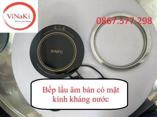 Bếp lẩu âm bàn có mặt kính kháng nước