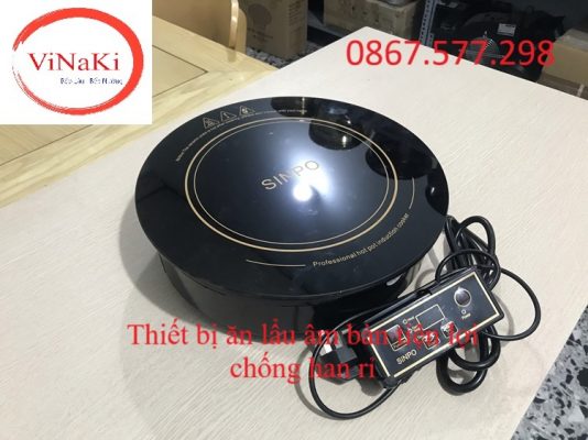 Thiết bị ăn lẩu âm bàn tiện lợi chống han rỉ