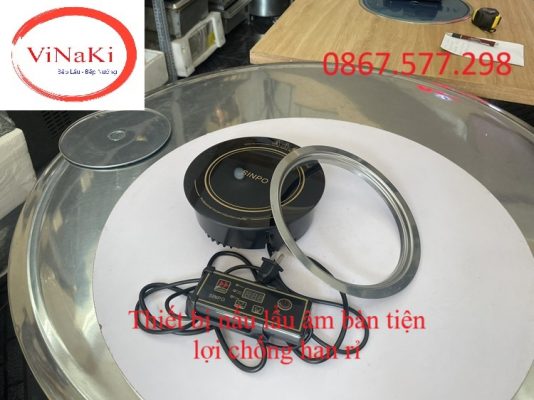 Thiết bị nấu lẩu âm bàn tiện lợi chống han rỉ