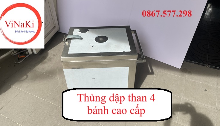 Thùng dập than 4 bánh cao cấp