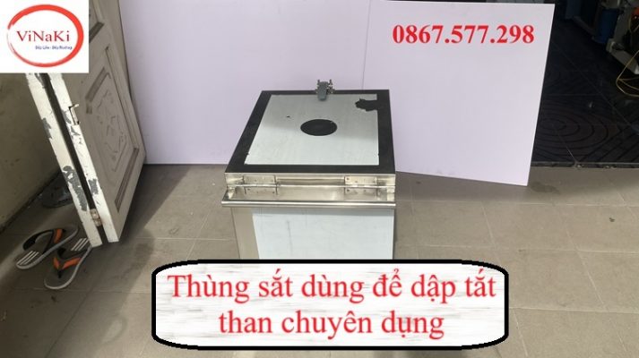 Thùng sắt dùng để dập tắt than chuyên dụng