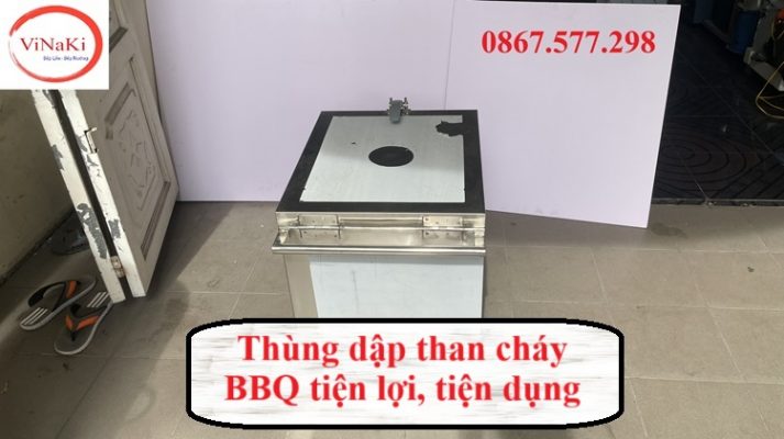 Thùng dập than cháy BBQ tiện lợi, tiện dụng