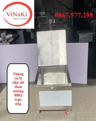 Thùng xử lý dập tắt than nướng BBQ trực tiếp