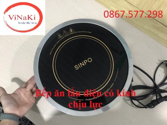Bếp ăn lẩu điện có kính chịu lực