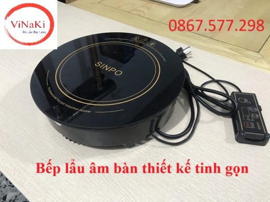 Bếp lẩu âm bàn thiết kế tinh gọn