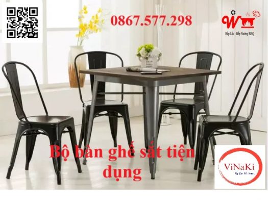 Bộ bàn ghế sắt tiện dụng