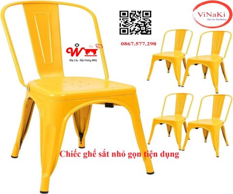 Chiếc ghế sắt nhỏ gọn tiện dụng