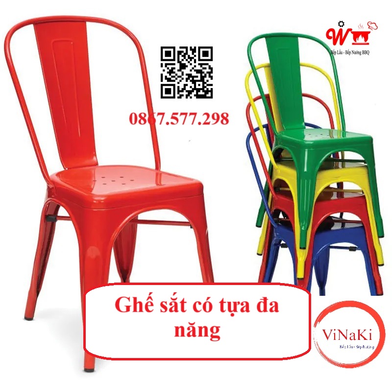 Ghế sắt có tựa đa năng