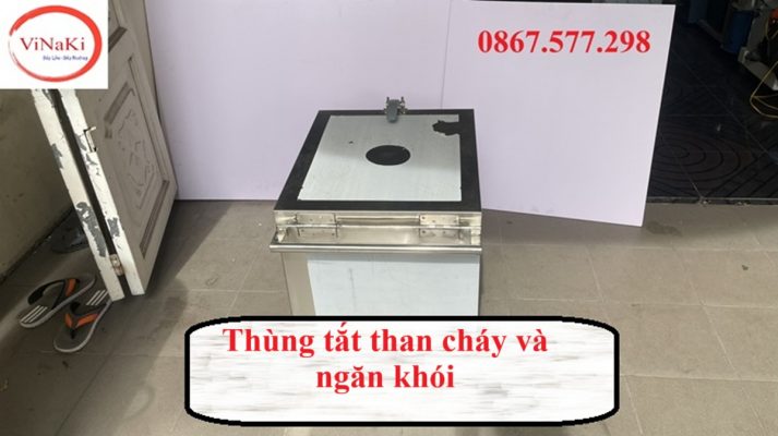 Thùng tắt than cháy và ngăn khói