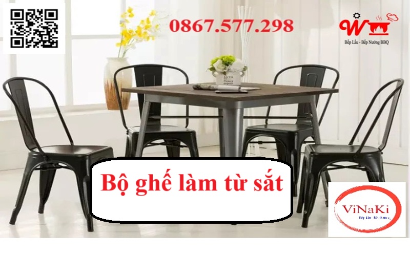 Bộ ghế làm từ sắt
