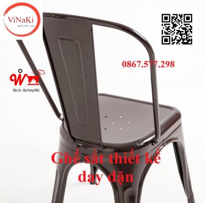 Ghế sắt thiết kế day dặn
