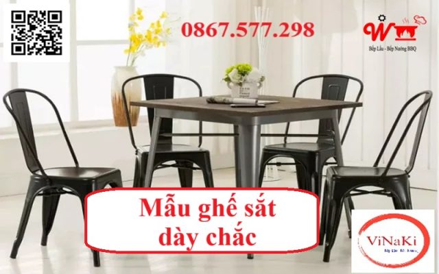 Mẫu ghế sắt dày chắc
