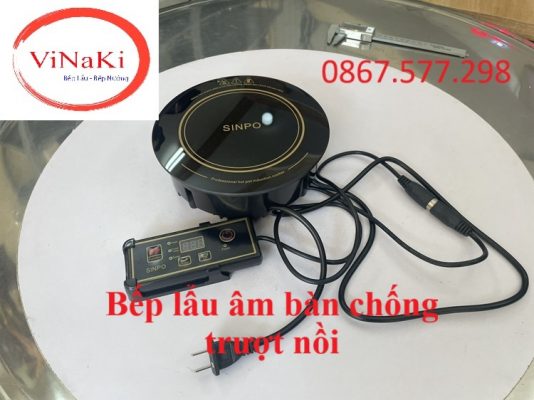 Bếp lẩu âm bàn chống trượt nồi