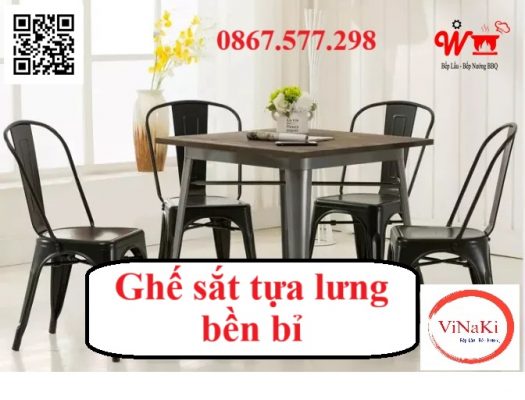 Ghế sắt tựa lưng bền bỉ