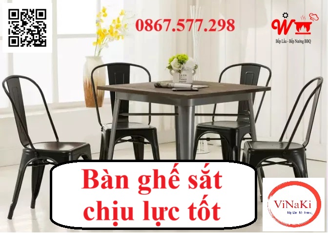 Bàn ghế sắt chịu lực tốt