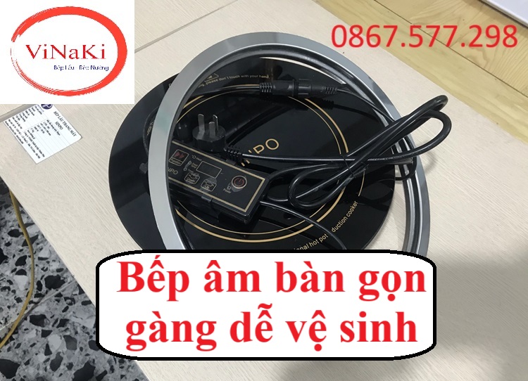 Bếp âm bàn gọn gàng dễ vệ sinh