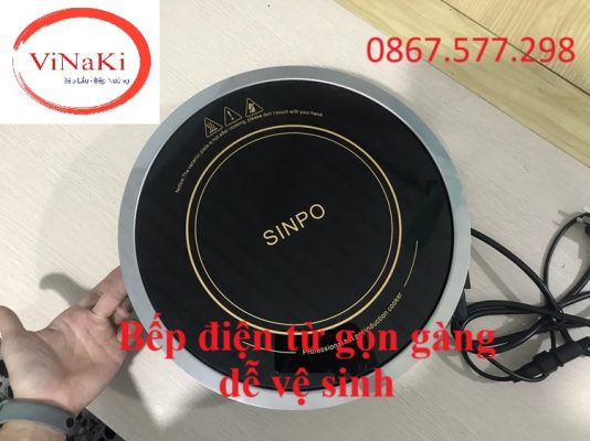 Bếp điện từ gọn gàng dễ vệ sinh