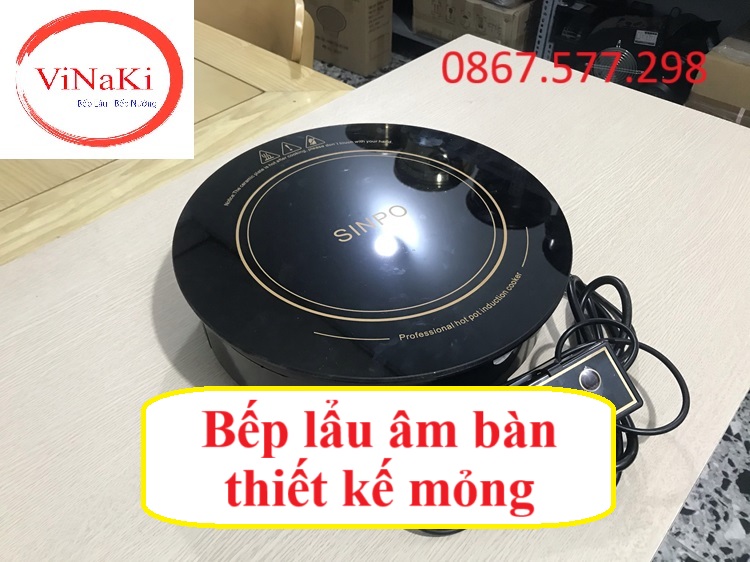 Bếp lẩu âm bàn thiết kế mỏng