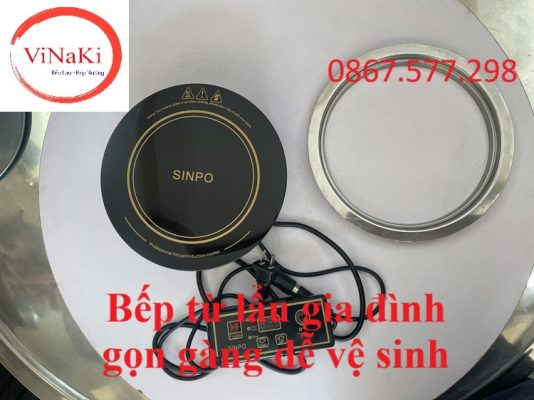 Bếp từ lẩu gia đình gọn gàng dễ vệ sinh