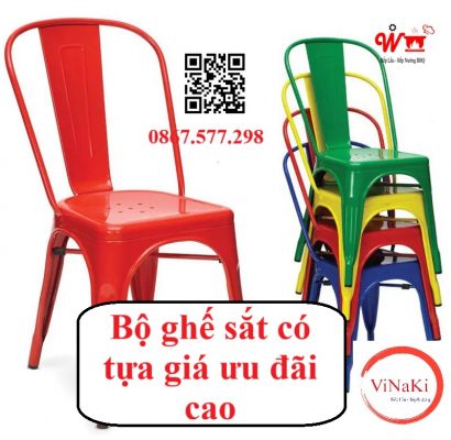Bộ ghế sắt có tựa giá ưu đãi cao
