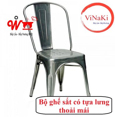 Bộ ghế sắt có tựa lưng thoải mái