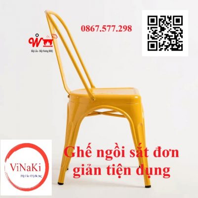 Ghế ngồi sắt đơn giản tiện dụng
