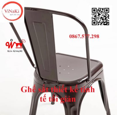 Ghế sắt thiết kế tinh tế tối giản