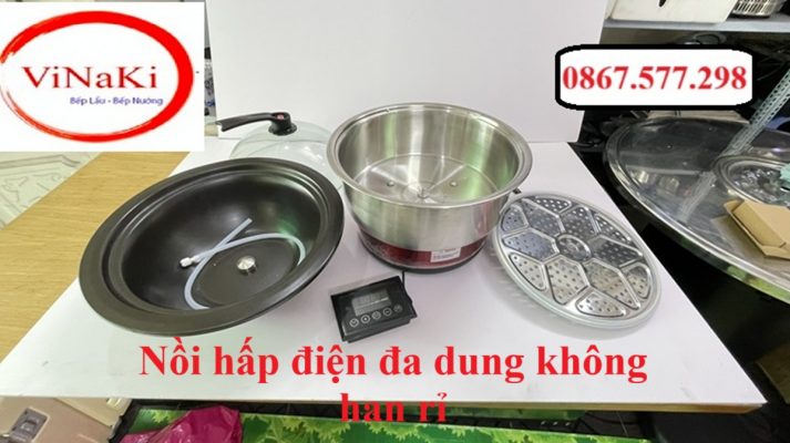 Nồi hấp điện đa dung không han rỉ
