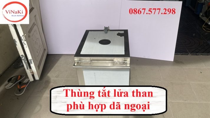 Thùng tắt lửa than phù hợp dã ngoại