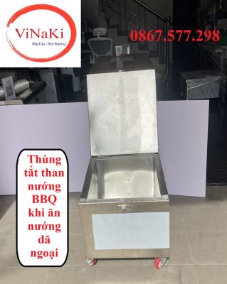 Thùng tắt than nướng BBQ khi ăn nướng dã ngoại