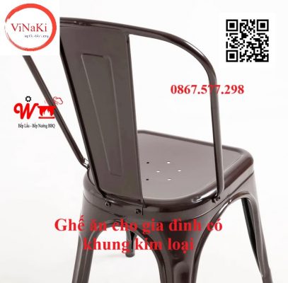 Ghế ăn cho gia đình có khung kim loại
