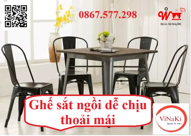 Ghế sắt ngồi dễ chịu thoải mái